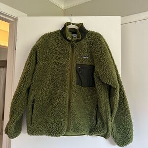 Patagonia Men’s Green Fleece Jacket, Size L